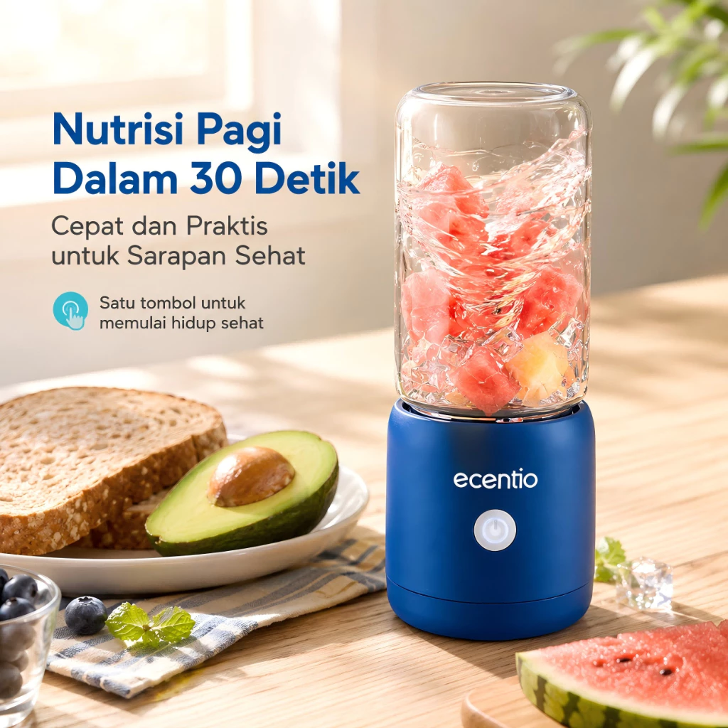ecentio Juicer Mini Portable 12 Pisau