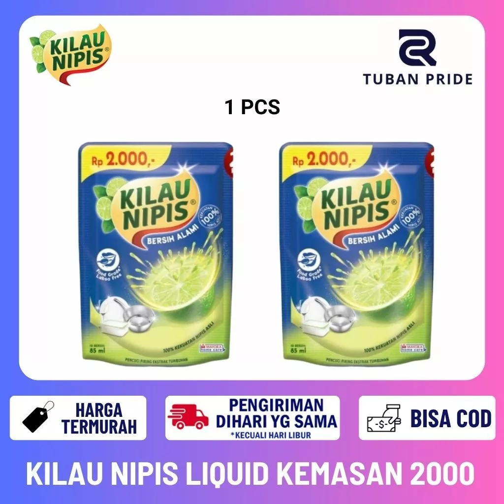 [TP] KILAU NIPIS 2000 PENCUCI PIRING 85 ML LIQUID KILAU NIPIS MAYORA PENCUCI PIRING KILAU