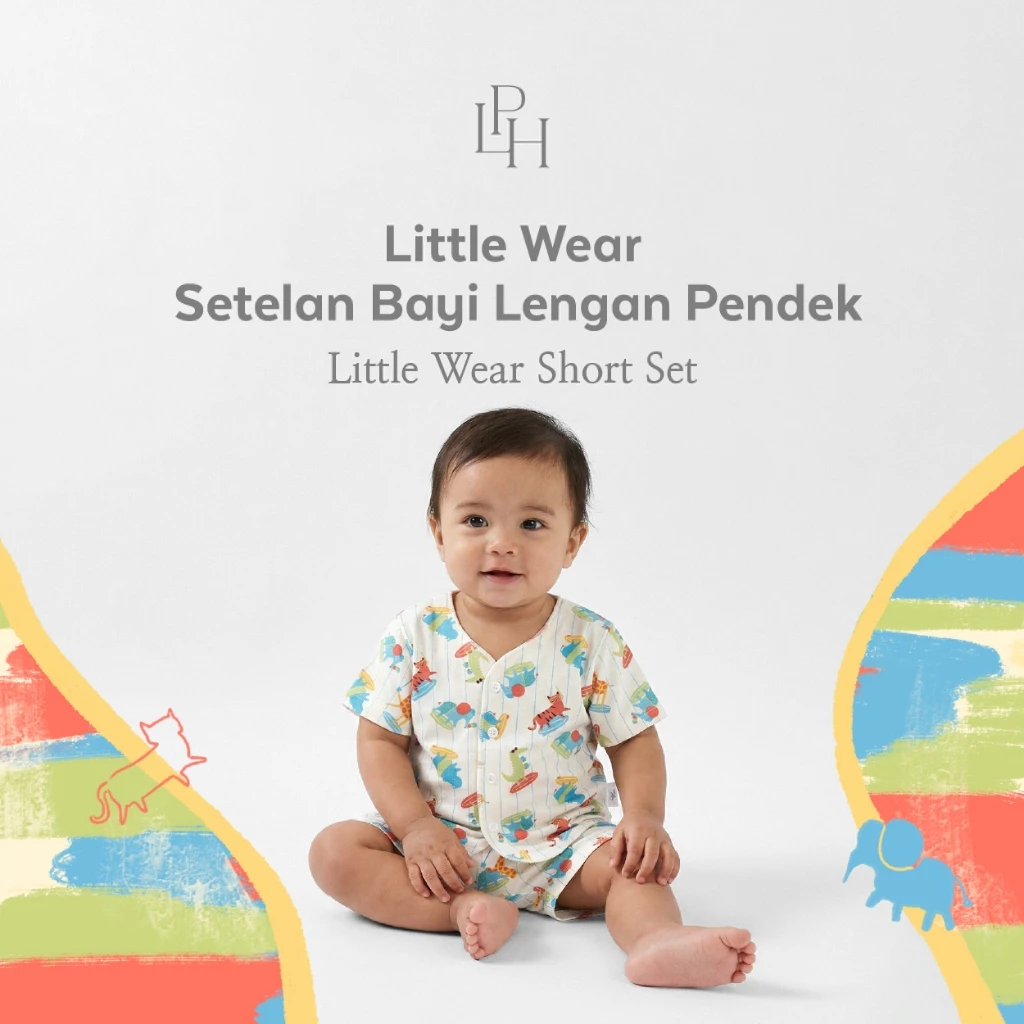 Little Palmerhaus - Setelan Bayi Lengan Pendek 0-12 bulan (Little Wear Short Set)