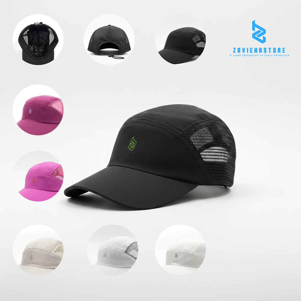 topi olahraga parasut hitam baseball sport lari anti air outdoor sepeda quick dry running