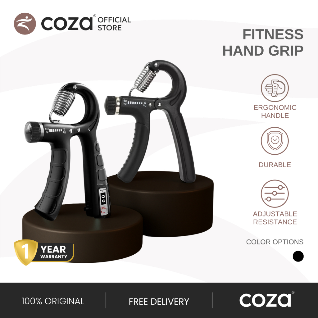 COZA Handgrip Hand Grip 5-60 Kg Alat Fitness Tangan Olahraga Lengan Gym Fitness Alat
