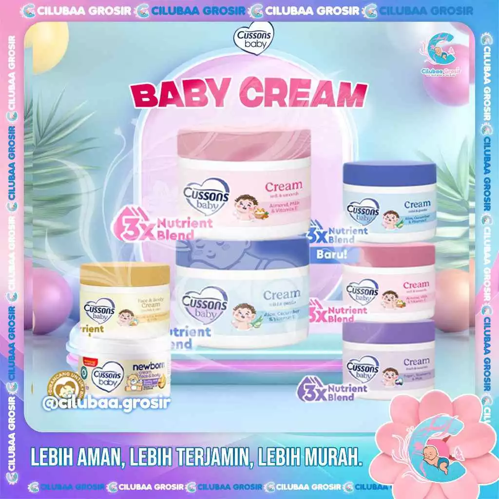 CUSSONS BABY Cream Soft & Smooth || Fresh & Nourish || Mild & Gentle || Newborn Cream || Krim Bayi 50gr