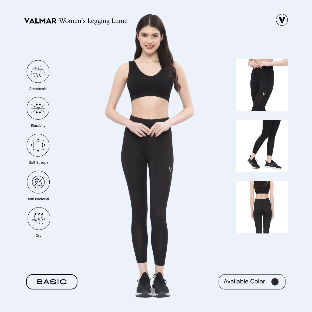 VALMAR SPORTWEAR Lume Legging Panjang Wanita Olahraga High Waist Celana Gym Fitness