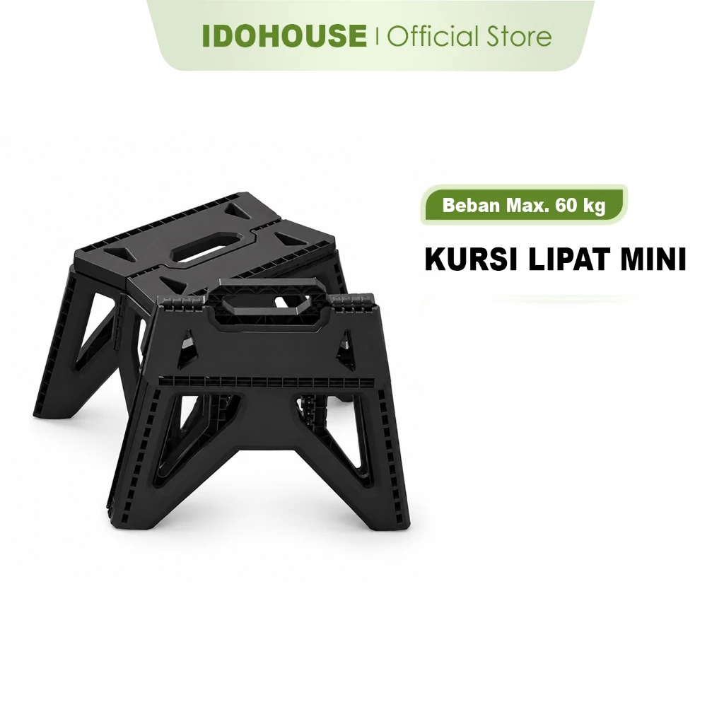 IDOHOUSE Kursi Lipat Mini Outdoor Kuat / Bangku Jongkok Praktis Travelling Hiking Plastik