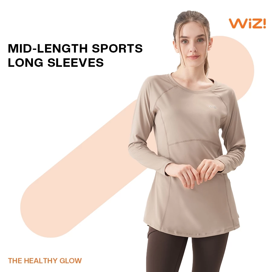 WiZi Atasan Olahraga Wanita Lengan Pendek Cepat Kering Elastis Baju Jogging Tenis