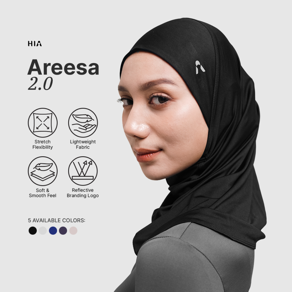 HIA Everywear Areesa 2.0 Sport Hijab Gym Yoga Pilates Running