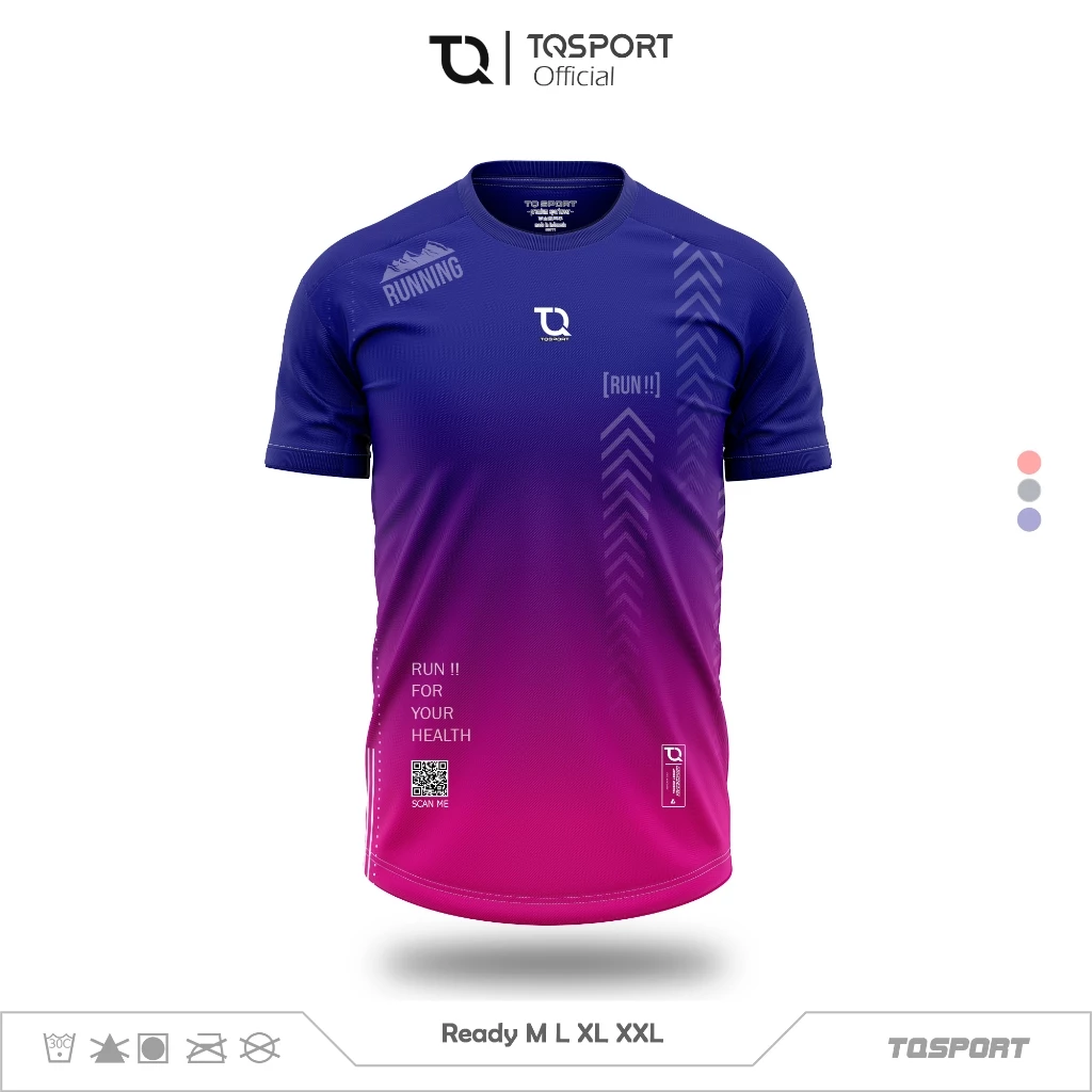 TQSPORT - Aura V2 Baju Running Pria Kaos Olahraga Dryfit