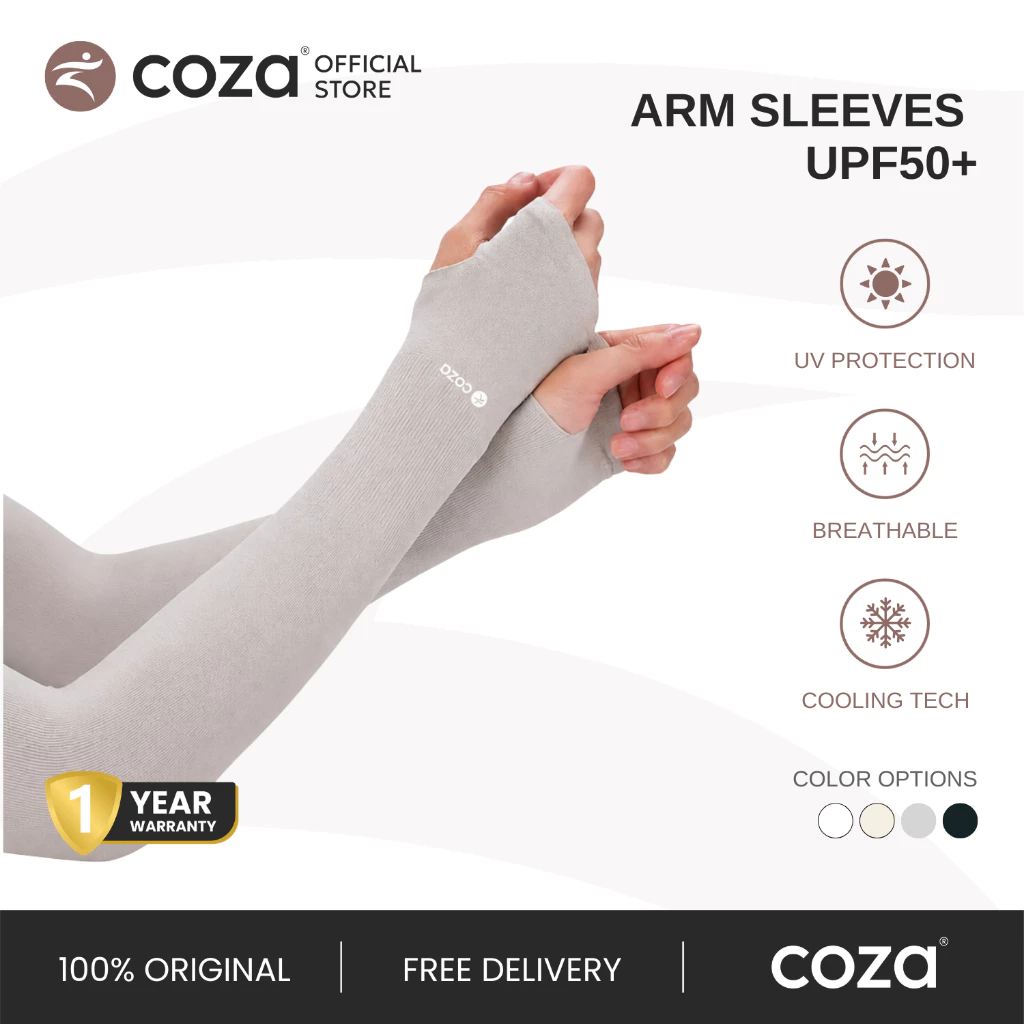 COZA Manset Tangan Unisex Anti UV Arm Sleeve Manset Lengan Panjang UPF 50+ Olahraga Lari