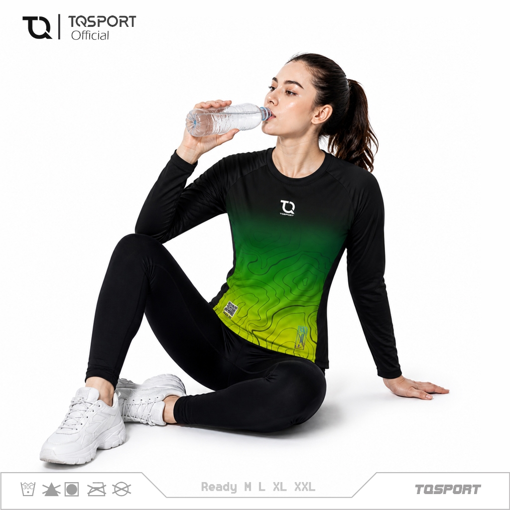 TQSPORT - Eudora Atasan Olahraga Wanita Lengan Panjang Training Running