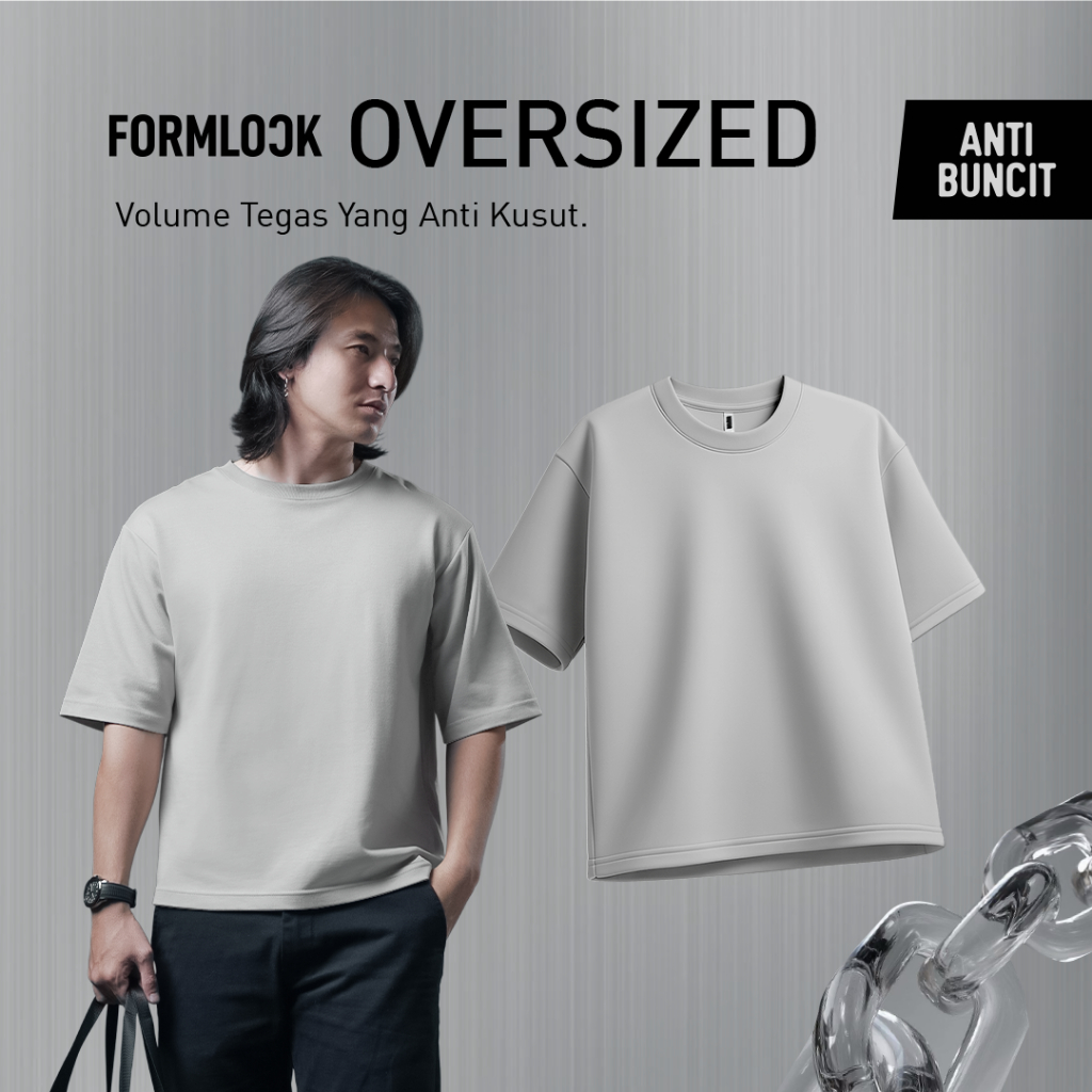 No Void Minds FORMLOCK Oversized T-Shirt | Steel