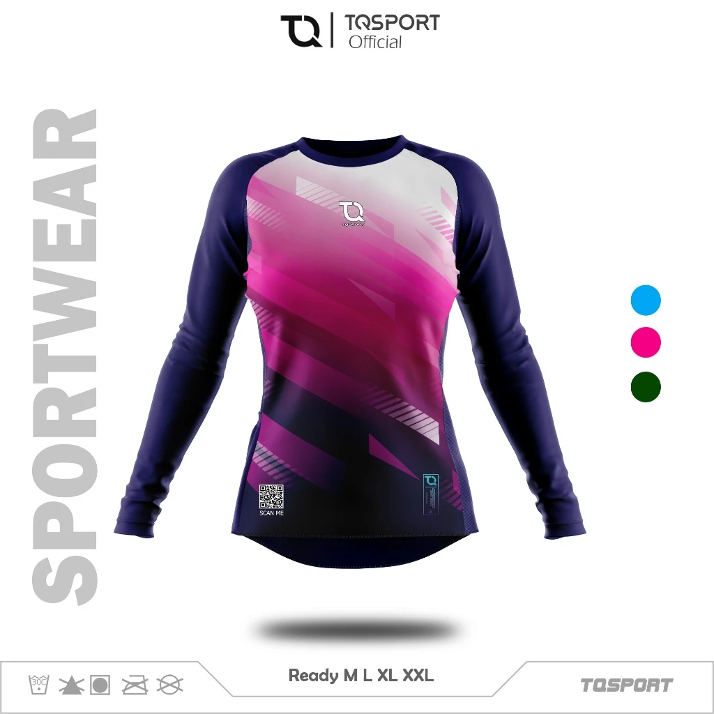 TQSPORT - Jersey Mega Baju Olahraga Wanita Kaos Running Dryfit Gym Yoga