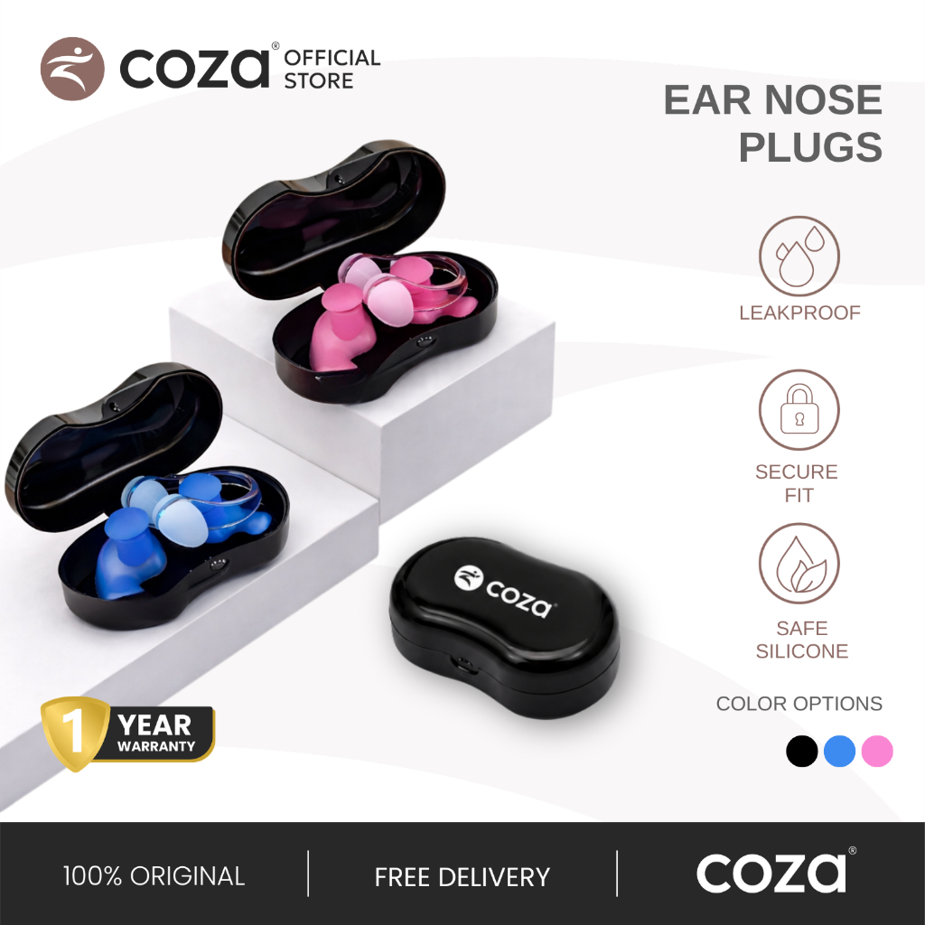 COZA Ear Plug Nose Clip Renang Nose Klip Penutup Hidung Penyumbat Telinga Renang Diving