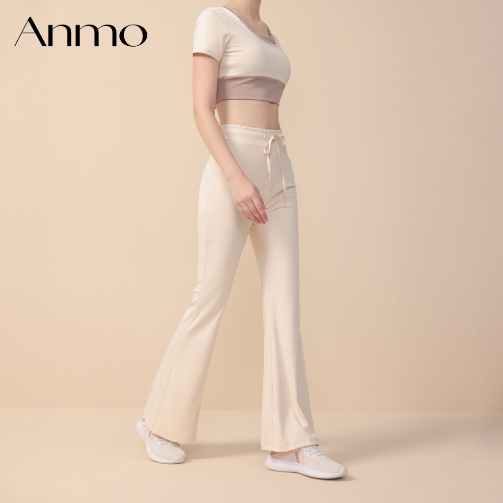 Anmo-Celana yoga wanita, celana olahraga wanita, celana lebar wanita, celana kasual