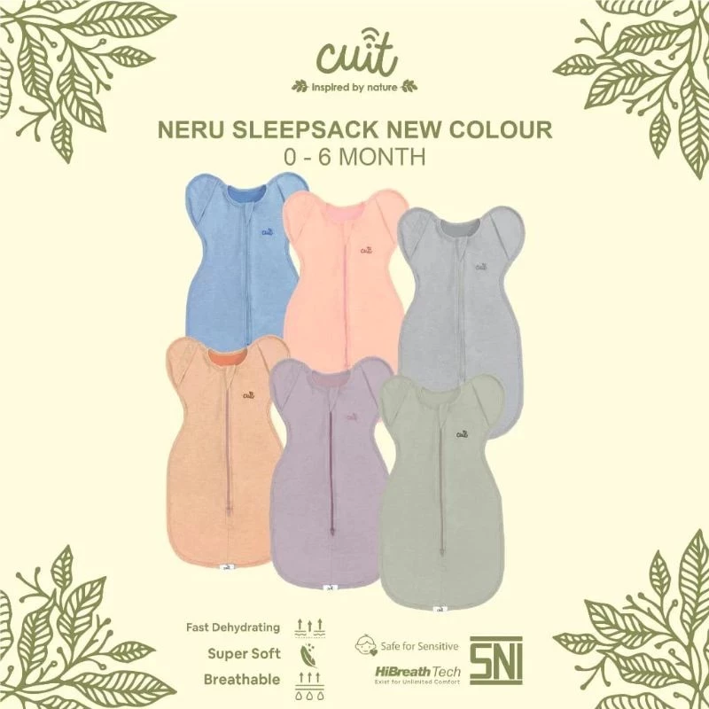 Cuit Neru Sleepsack New Colour 0-6 Bulan, Super Soft, Banyak Pilihan Warna, SNI