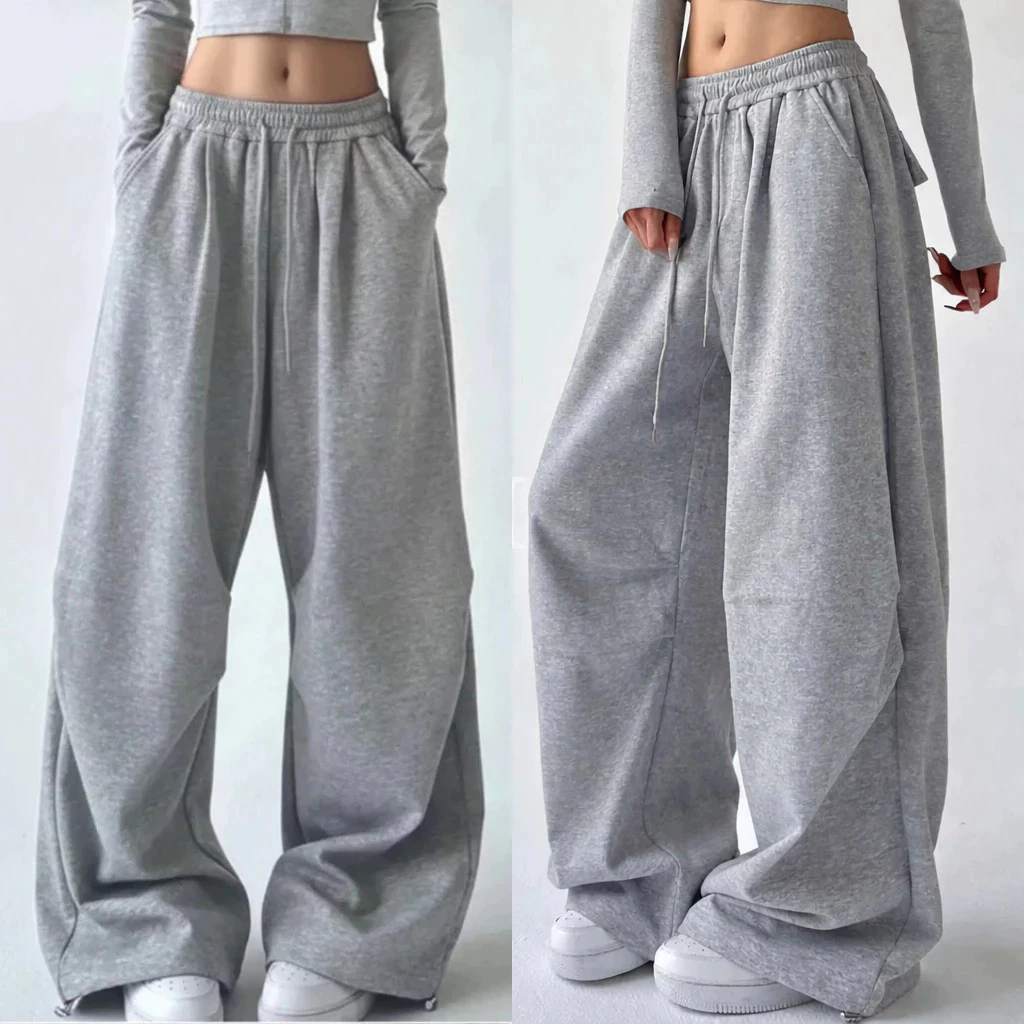 Sweatpants Loose Baggy Highwaist Celana Panjang Daily Wanita Training Unisex Korean Style