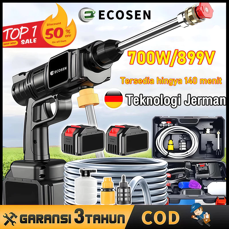 ECOSEN Jet Cleaner Tekanan Tinggi Alat Cuci Motor Mobil AC Steam Mesin Cuci Steam Mobil
