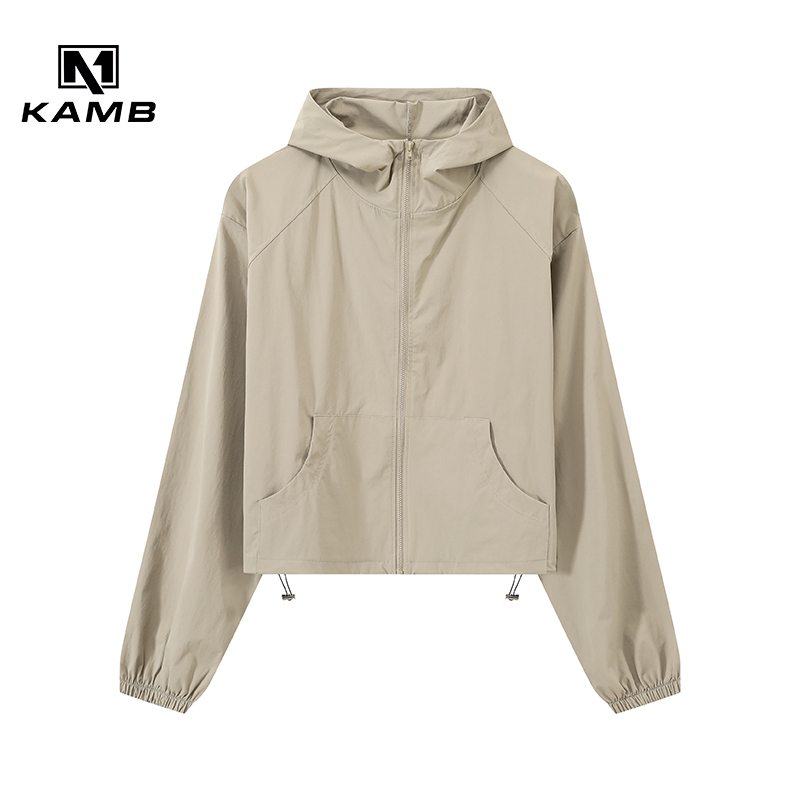 Produk Baru KAMB Jaket Olahraga Wanita Jaket Hoodie Zipper Anti UV UPF50+