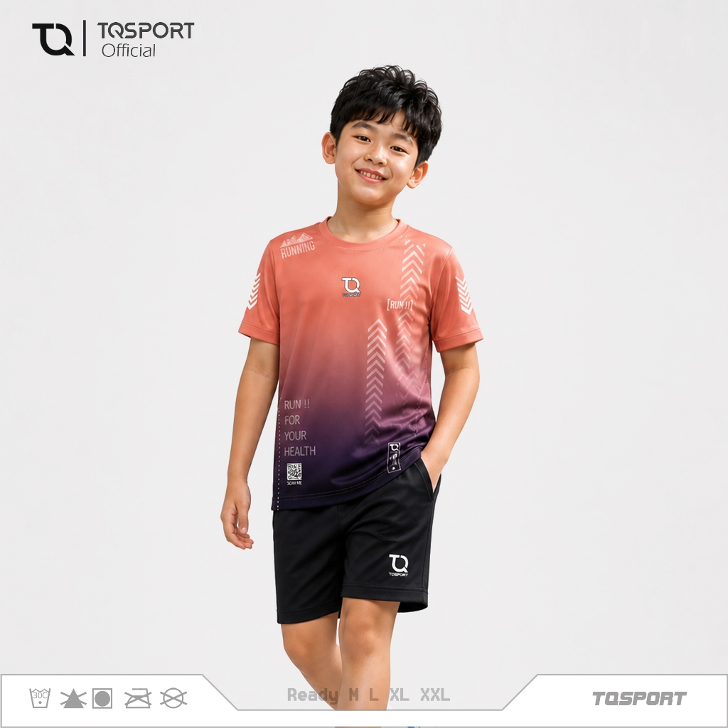 TQSPORT - Jersey Aura Kids Baju Running Anak Setelan Olahraga
