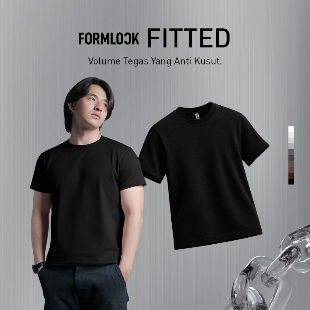 No Void Minds FORMLOCK Fitted T-Shirt | Charcoal