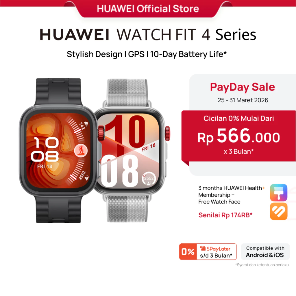 79. HUAWEI WATCH FIT 4 Series GPS 10-Day Battery Life* Sports Tracking