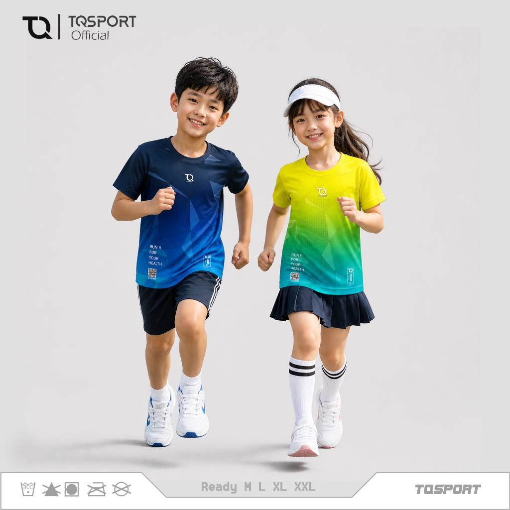 TQSPORT - Jersey Diamond Kids Baju Running Anak Setelan Sport