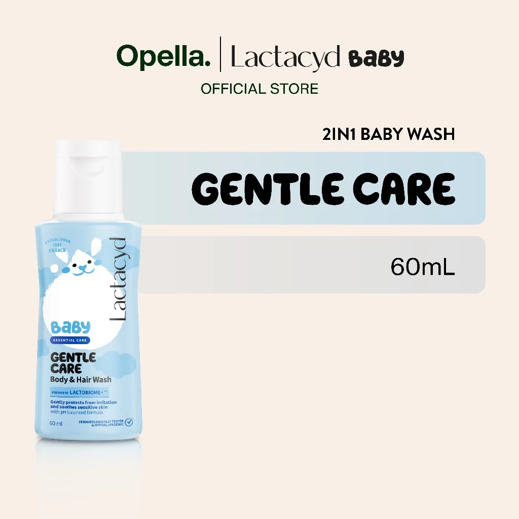 Lactacyd Baby Gentle Care 2in1 Body Wash and Hair Shampoo 60mL – Sabun & Sampo Bayi Melindungi dari Iritasi