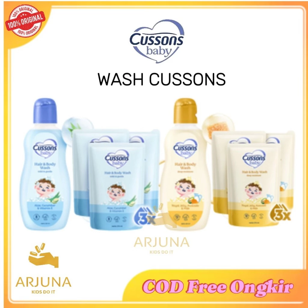 ARJUNA CUSSONS HAIR & BODY WASH REFFIL 200ML MILD & GENTLE DEEP MOISTURE KT4