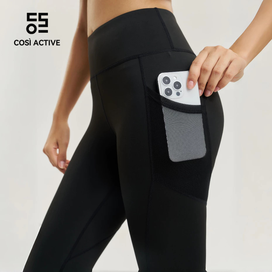 COSI ACTIVE Celana Olahraga Yoga Wanita Legging Highwaist Training Gym Running Celana Saku