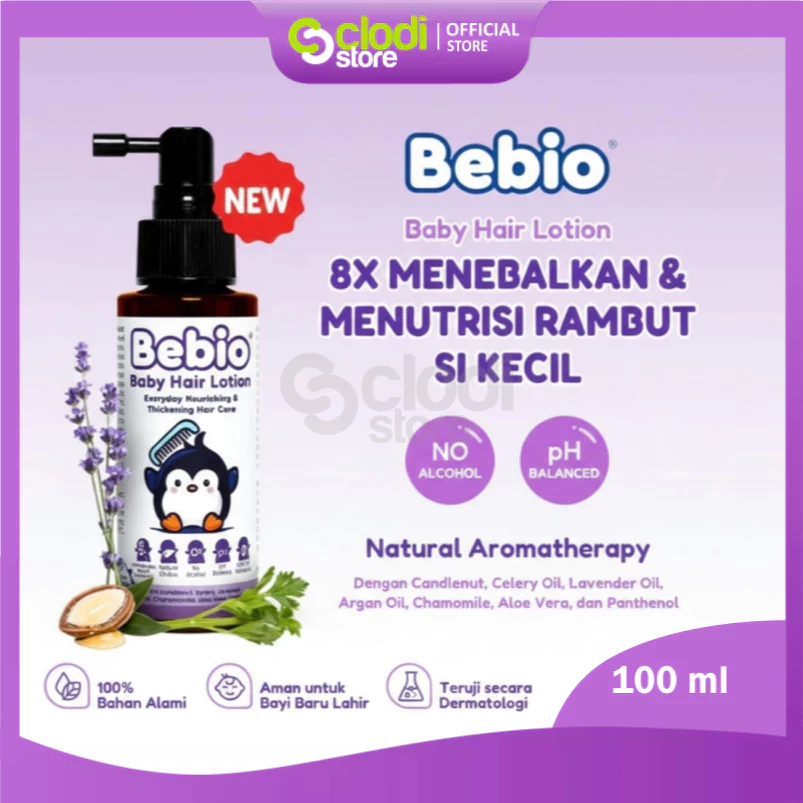 Bebio Hair Lotion100 ML Perawatan Rambut Bayi Minyak Rambut Bebio