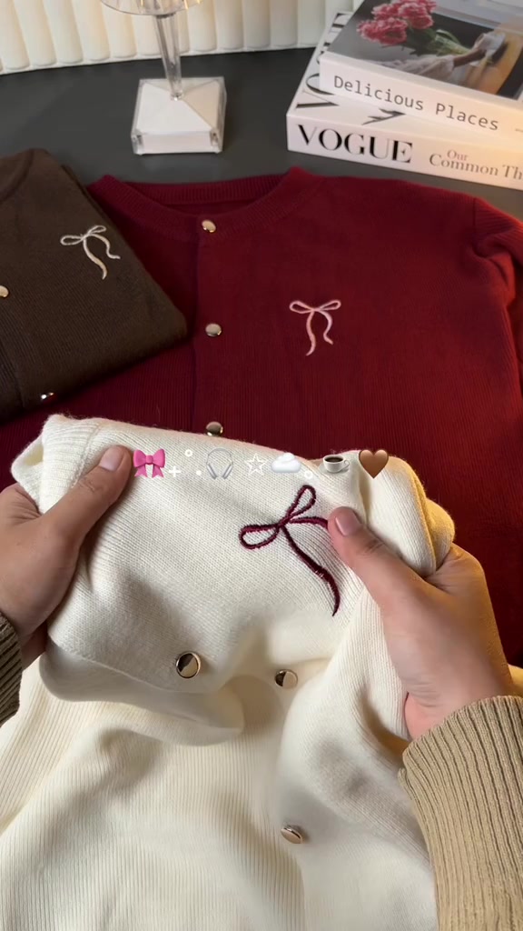 Cardigan Couquette 🥰🫁🎀📈 #atasanwanita #cardigan #cardiganoutfit