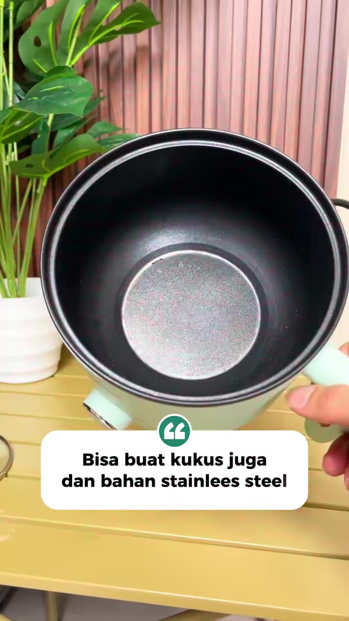 🍲 SAMONO Panci Listrik Multifungsi SW-DG04S 🍲 Kalau satu alat bisa masak sekaligus ngukus, kenapa harus beli dua? 😍 ✨ Samono SW-DG04S hadir sebagai solusi memasak praktis untuk rumah, apartemen, maupun anak kos. Dengan kapasitas 1,5 Liter, panc...