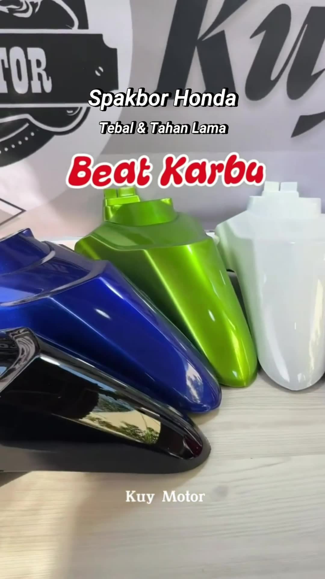 Spakbor Slebor Depan Motor Honda Beat Karbu Lama Old Tahun 2008 2009 2010 2011 2012 Warna Hitam Putih Merah Maroon Pink Biru Tua #racunshopeemurah