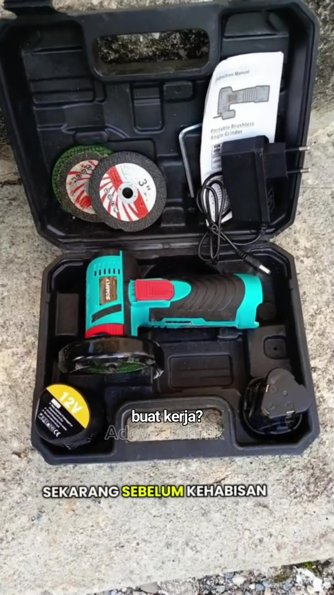 gerinda mini portable pakai baterai
