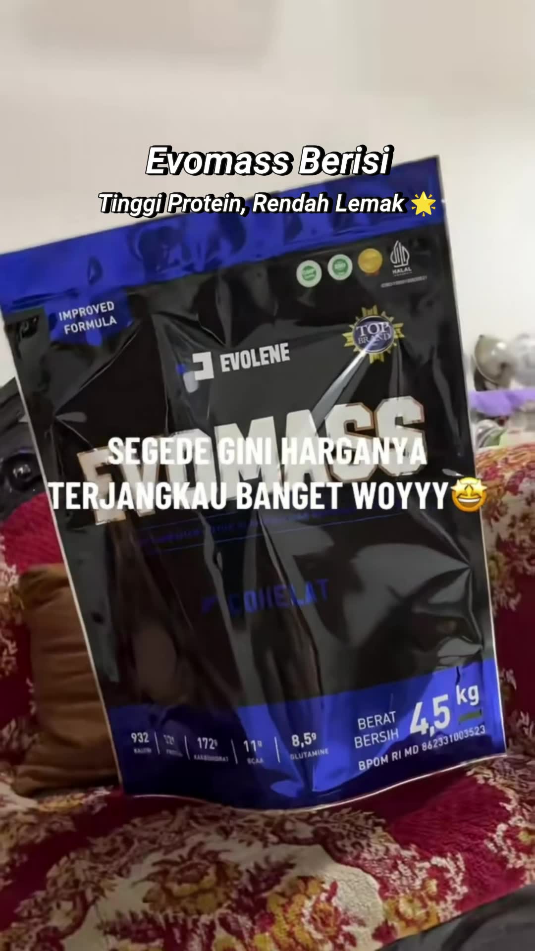 #evomass #evomass45kg #evomassbulking #evomasshalal #evomassgainer #evomassreview