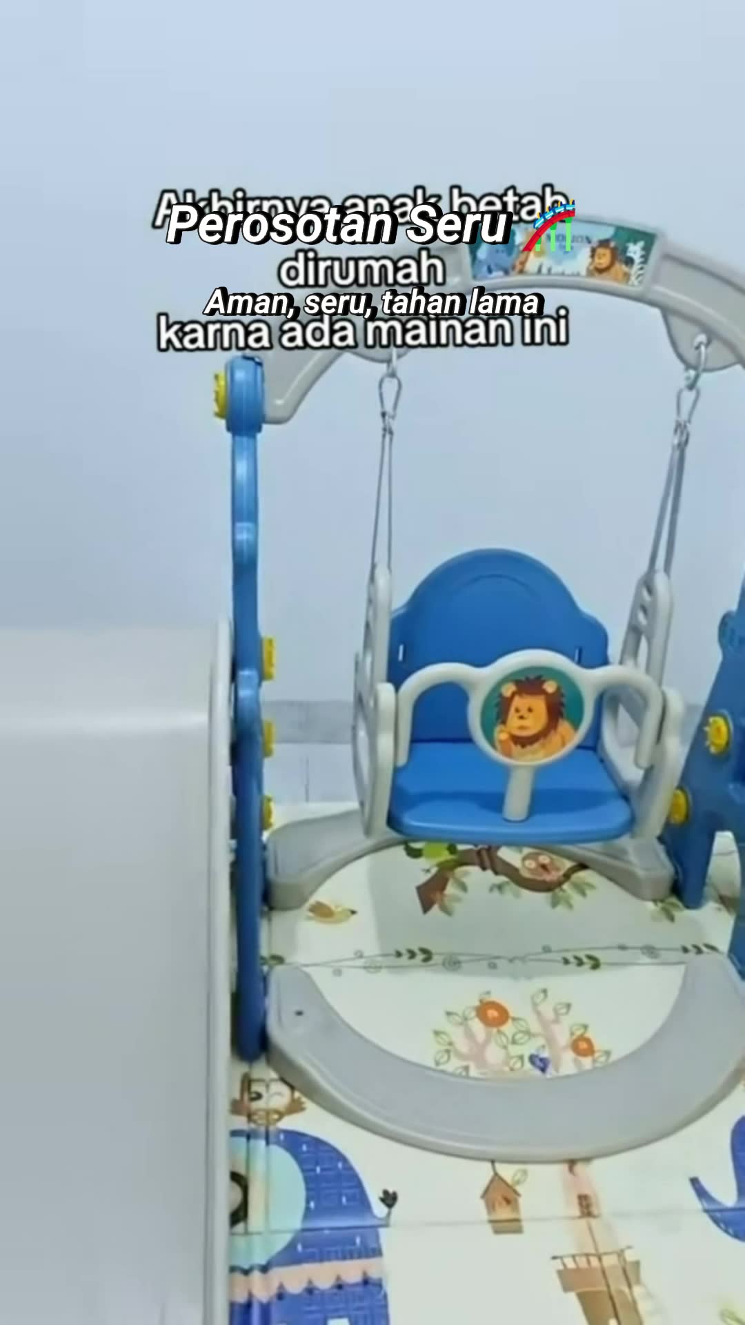 Perosotan 5in1 untuk anak-anak yang seru dan aman #playgroundrumah #perosotanhdpe #mainanbermain #ayunanindoor #mainanuntukanak