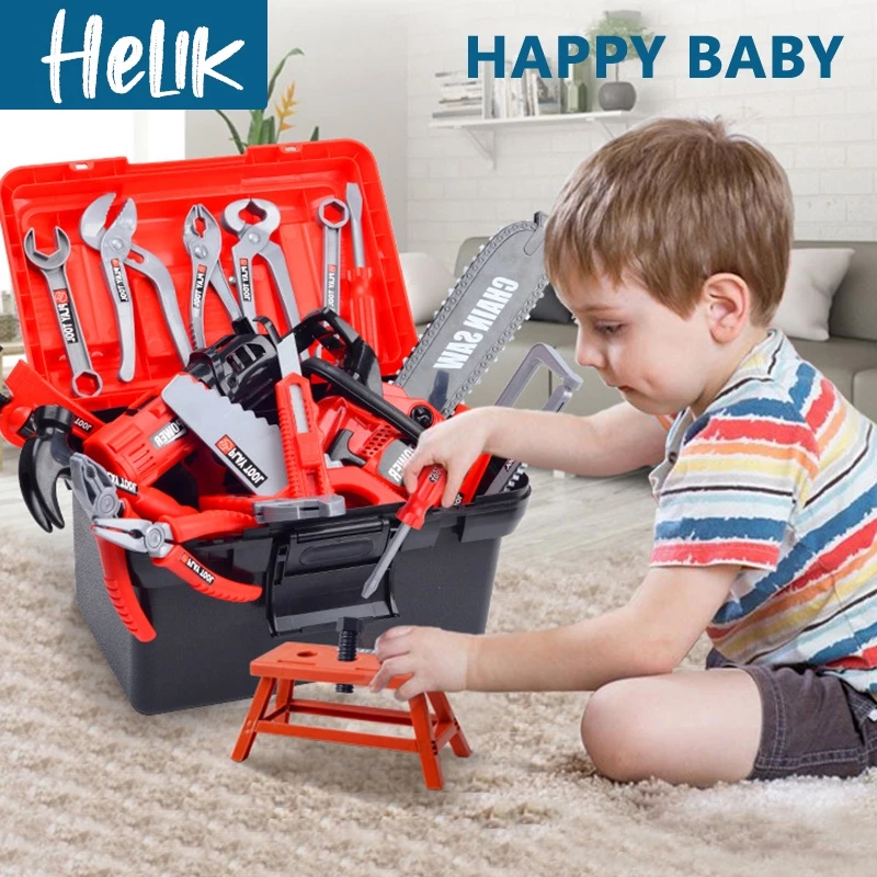 Mainan Perkakas Anak Mainan Bor Listrik 68pcs Mainan Alat Tukang Anak