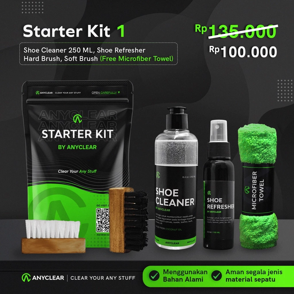 ANYCLEAR Starter Kit 1 Pembersih Sepatu