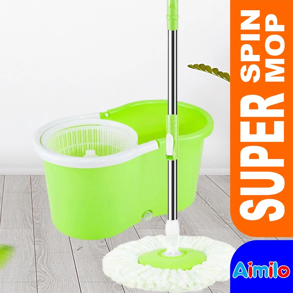Alat Pel Lantai Pembersih Lantai Spin Mop Ultra | Set Alat Pel Lantai STAINLESS Super Mop