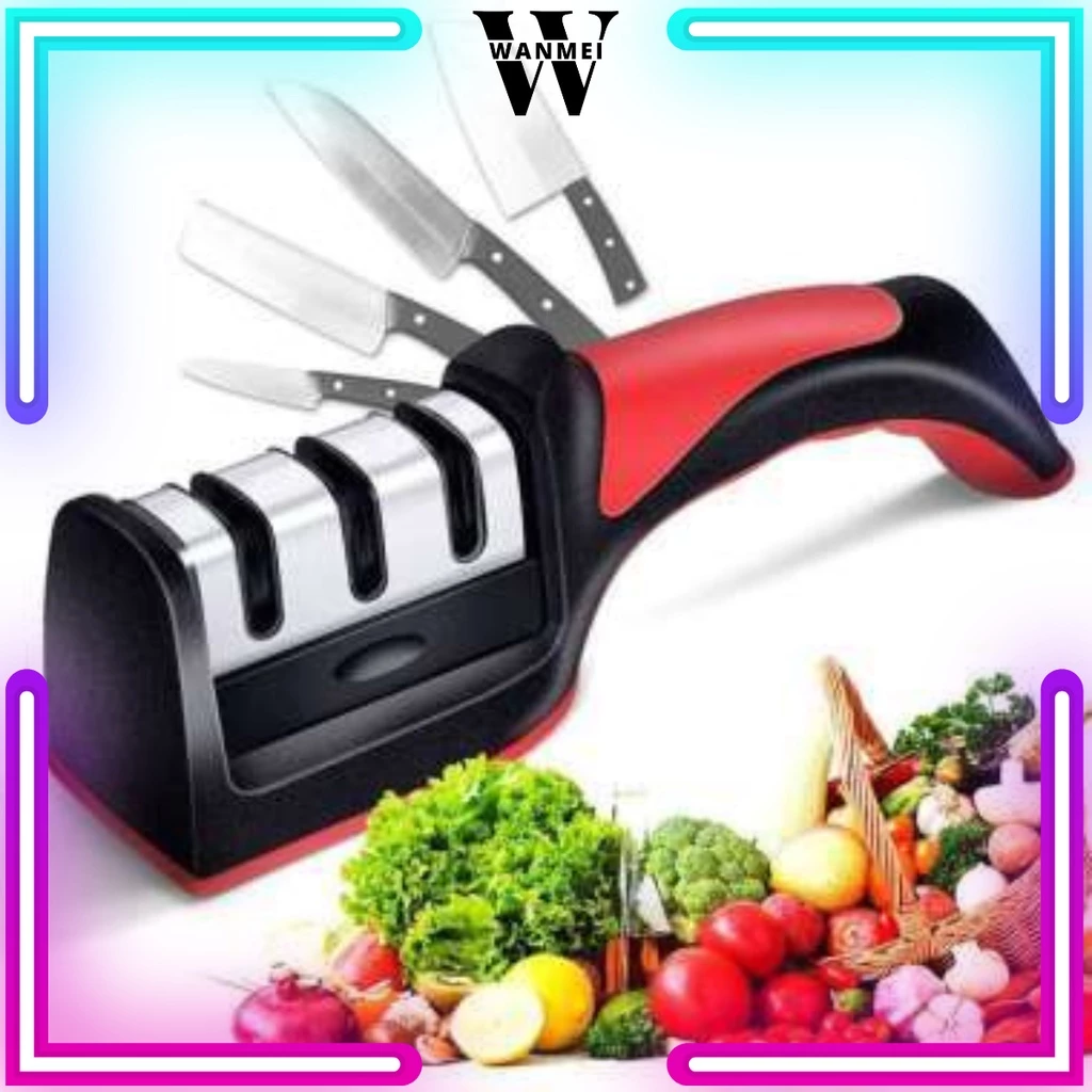 WM Alat Asahan Pengasah Penajam Pisau Alat Dapur 3in1/Alat Pengasah Pisau dan Gunting 3in1 Murah