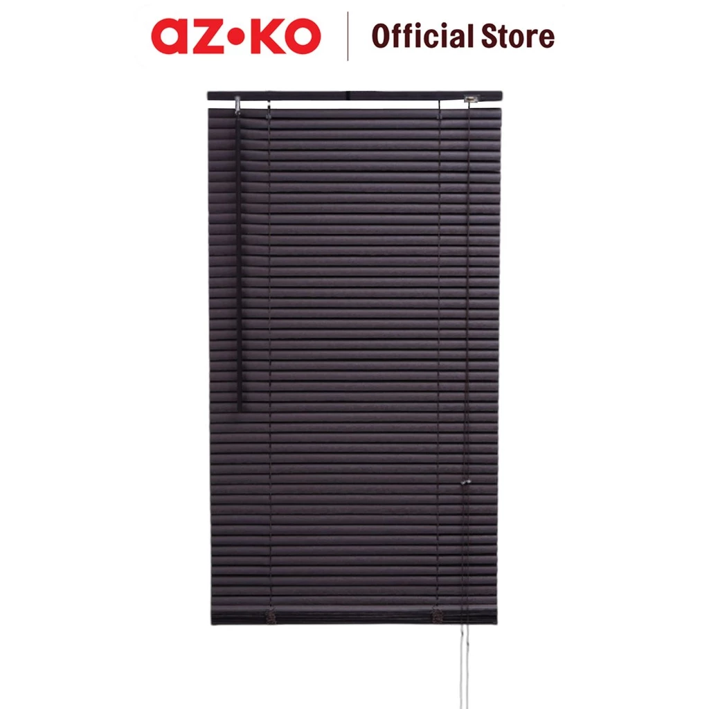 AZKO Forhom 90X180 cm Venetian Blind 25 mm - Cokelat Ebony Tirai Penutup Kerai Hordeng Venetian Peng