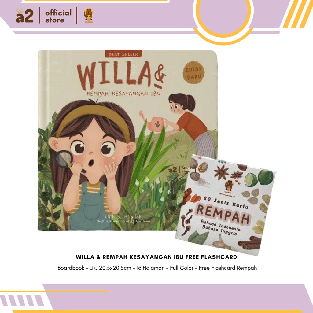 [Little Quokka] Willa Dan Rempah Kesayangan Ibu - Willa Dan Bumbu Dapur - Boardbook
