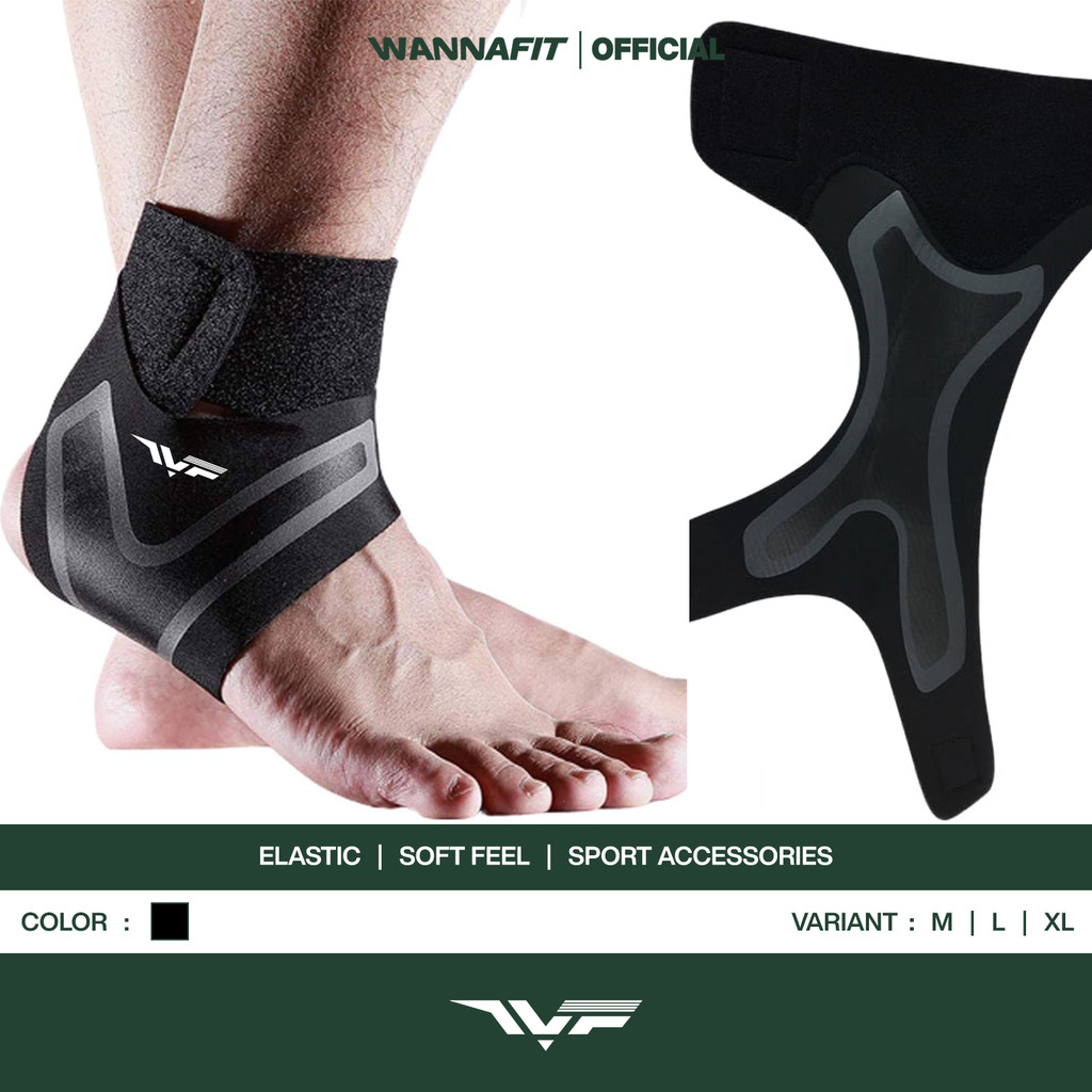 WANNAFIT Ankle Support Wrap | Deker Engkel Tumit Kaki | Aksesoris Olahraga