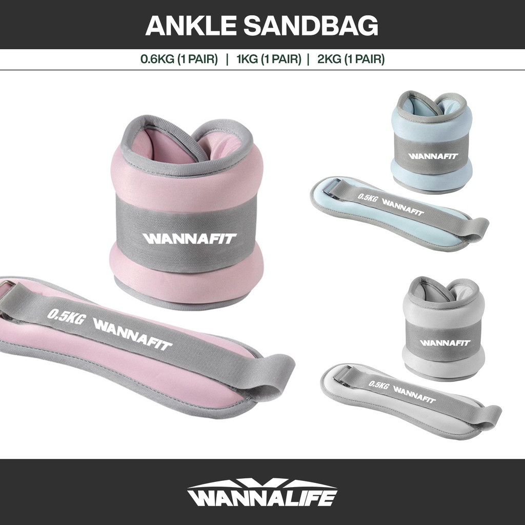 WANNALIFE Ankle / Wrist Bracelet Weight Sandbag | 0,6kg 1kg 2kg Gelang Pemberat Tangan