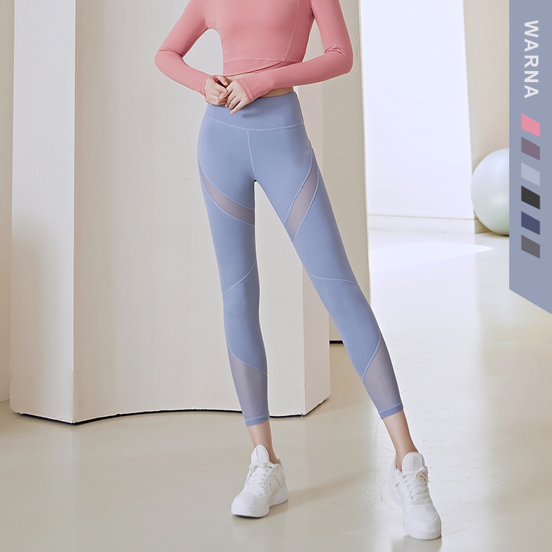 YOUMI Legging Olahraga Wanita Kombinasi Tile List Transparant YM012