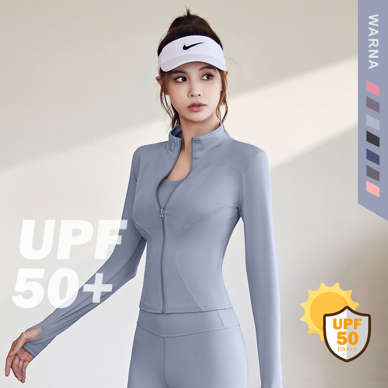 YOUMI Jaket Lengan Panjang Yoga Gym UPF 50+/Anti UV YM002