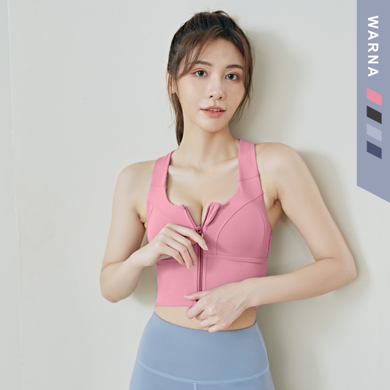YOUMI Sport Bra Ziper Active Back Cross Push Up Seamless YM046