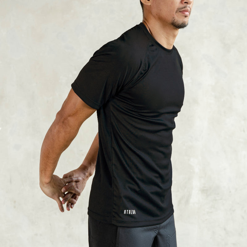 Atalon Solid Short Sleeve - Baju Olahraga Lari Gym Dry Fit Pria