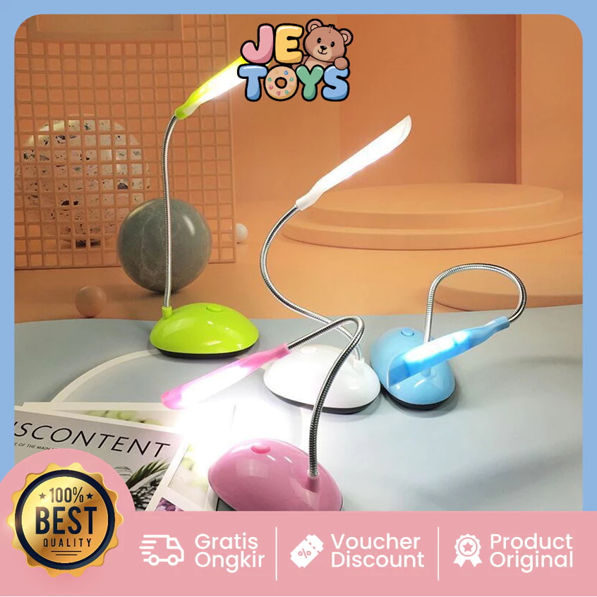 Je Toys L5412 Lampu Meja Belajar Lampu Baca Portabel Lampu Belajar Mini Desk Lampu Meja LED Lampu Meja Belajar On Off