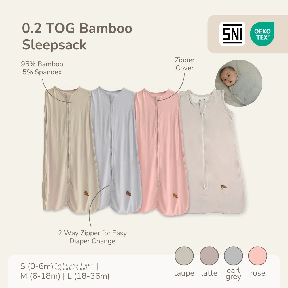 Doodlebaby by Minomiko Sleepsack Kantong Tidur Bayi Plain Series vol.3 - ( TOG 0.75 )