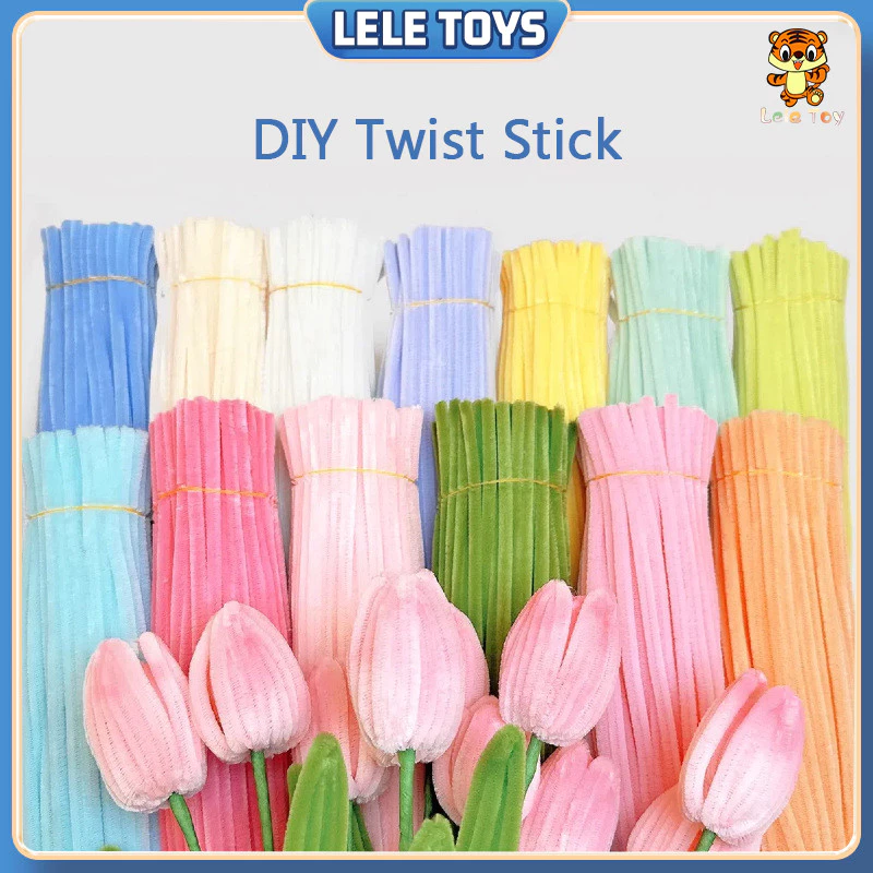 Leletoys Diy Kerajinan Tangan 100 Pcs 30cm Kawat Bulu Mercy Tebal Mix Mix Warna Kawat